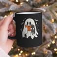 Cute Ghost Reading Book Spooky Season Halloween Costume Kids Graphic Print Coffee Mug