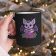 Cute Pastel Goth Bat Reading Book Graphic Print Coffee Mug Cute Pastel Goth Bat Reading Book Graphic Print Coffee Mug