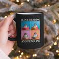 Cute Penguin Reading Book School Librarian Teacher Student Graphic Print Coffee Mug