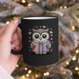 Cute Reading Owl Book Lover Teacher Librarian Bookworm Graphic Print Coffee Mug