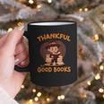 Cute Thanksgiving Teacher Librarian Thankful Reading Books Graphic Print Coffee Mug