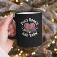 Dogs Books And Yarn Crocheting Graphic Print Coffee Mug Dogs Books And Yarn Crocheting Graphic Print Coffee Mug