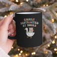 Easily Distracted By Books Silly-Goose Bookish Library Read Graphic Print Coffee Mug