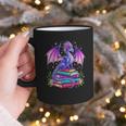 Fantasy Dragon Reading Books Bookworm Graphic Print Coffee Mug Fantasy Dragon Reading Books Bookworm Graphic Print Coffee Mug