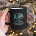 Fantasy Dragon Reading Magical Book Lover Halloween Vibes Graphic Print Coffee Mug Fantasy Dragon Reading Magical Book Lover Halloween Vibes Graphic Print Coffee Mug