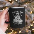 Good Girls Read Bad Books Skeleton Reading Book Halloween Graphic Print Coffee Mug