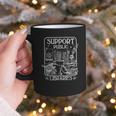 Groovy Support Your Local Library Book Reader Lover Bookworm Graphic Print Coffee Mug Groovy Support Your Local Library Book Reader Lover Bookworm Graphic Print Coffee Mug