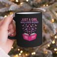 Just A Girl Who Loves Books Butterflies Reading Graphic Print Coffee Mug