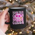 Library Book Fair Queen Vibe Groovy Tie Dye School Reading Graphic Print Coffee Mug