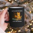 Life Is Better With Cats And Books Cute Cat Lover Graphic Print Coffee Mug Life Is Better With Cats And Books Cute Cat Lover Graphic Print Coffee Mug
