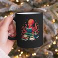 Octopus Reading Books Tea Coffee Graphic Print Coffee Mug