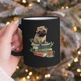 Pug Dog Reading Book Coffee Read Books Be Kind Stay Weird Graphic Print Coffee Mug