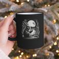 Rabbit Reading Book Full Moon Lake Scenery Graphic Print Coffee Mug Rabbit Reading Book Full Moon Lake Scenery Graphic Print Coffee Mug