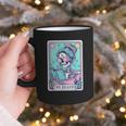 The Reader Retro Reading Skeleton Books Flowers Tarot Card Graphic Print Coffee Mug