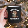 Reading Is Otterly Fun Otter Bookworm Book Lover Librarian Graphic Print Coffee Mug