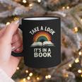 Retro Rainbow Take A Look It's In A Book Reading Graphic Print Coffee Mug