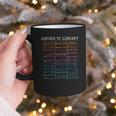 Return To Library Card Book Due Date Bookish Reading Graphic Print Coffee Mug