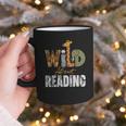 Wild About Reading Books Animal Theme Bookworm Library Day Graphic Print Coffee Mug