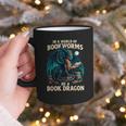 In a World Of Bookworms Be a Book Dragon Reading Graphic Print Coffee Mug