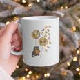 Cute Reading Cat With Kitten Dandelion Flowers Book Lover Graphic Print Coffee Mug