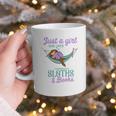 Just a Girl Who Loves Sloths And Books Graphic Print Coffee Mug