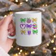 Mardi Gras Teacher Coquette Bow Pencil Apple Book Women Girl Graphic Print Coffee Mug
