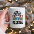 Wild About Reading Book Lover Penguin Graphic Print Coffee Mug Wild About Reading Book Lover Penguin Graphic Print Coffee Mug