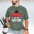 1 Year Old Racing Car Fast One Birthday 1st Family Dad Men's Comfort Colors T-Shirt Moss