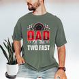 2 Year Old Racing Car Two Fast Birthday 2nd Family Dad Men's Comfort Colors T-Shirt Moss