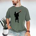 2019 Football Graduation Dab Shirt- Dabbing Graduate Men's Comfort Colors T-Shirt Moss