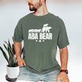 Aba Bear For Jewish Dad With Four Kids On Father's Day Men's Comfort Colors T-Shirt Moss Aba Bear For Jewish Dad With Four Kids On Father's Day Men's Comfort Colors T-Shirt Moss