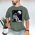 Aesthetic Spaceman Astronaut On The Moon Space Introvert Men's Comfort Colors T-Shirt Moss