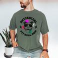 Antisocial Pit Bull Mom Pittie Introvert Dog Lover Pit Bull Raglan Baseball Tee Men's Comfort Colors T-Shirt Moss