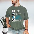 Athletic Trainer Eat Sleep Tape Ankles Graduation Men's Comfort Colors T-Shirt Moss