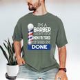 Barber Stylist Barber College Graduation Men's Comfort Colors T-Shirt Moss