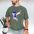 Basketball Dabbing Shirt Senior Graduation Him Her Men's Comfort Colors T-Shirt Moss