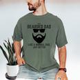 Bearded Dad Beard Humor Superhero Men's Comfort Colors T-Shirt Moss