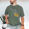 Best Bunny Dad Ever Rabbit Daddy Bunny Father Bunny Men's Comfort Colors T-Shirt Moss