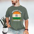 Best Indian Dad Ever Father's Day India Flag Pride Men's Comfort Colors T-Shirt Moss