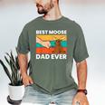 Best Moose Dad Ever Moose Men's Comfort Colors T-Shirt Moss