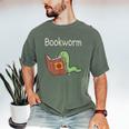 Bookworm Worm Reading Book Lover Read Books Librarian Men's Comfort Colors T-Shirt Moss