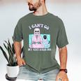 I Can't Go My Cat Said No Introvert Anxiety Cat Lover Men's Comfort Colors T-Shirt Moss