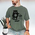 Cat What Humor Introvert Anti-Social Men's Comfort Colors T-Shirt Moss