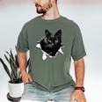 Cat Torn Cloth For Cat Lover Cat Dad Cat Mom Men's Comfort Colors T-Shirt Moss