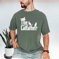 The CatFather Cat Dad T Shirt Cat Lover For Men Premium Tri-Blend Men's Comfort Colors T-Shirt Moss