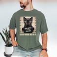Catnip Made Me Do It Mugshot For Cat Lover Cat Mom Cat Dad Men's Comfort Colors T-Shirt Moss