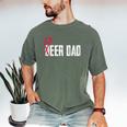Cheer Dad Beer Dad Cheerleading Father Father's Day Men's Comfort Colors T-Shirt Moss