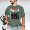 Chocolate Lab Jowls Labrador Retriever Dog Mom Dad Men's Comfort Colors T-Shirt Moss