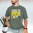 I Chose The Psycho Path Psychology Major Graduation Men's Comfort Colors T-Shirt Moss