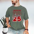 Class Of 2025 Senior 2025 Graduation Red Raglan Baseball Tee Men's Comfort Colors T-Shirt Moss